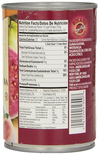 ROLAND FOODS GUAVA SHELLS IN HEAVY SYRUP, 14.1 OUNCE