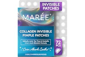 MAREE Invisible Pimple Patches - Clear Pimple Patches for Face - Hydrocolloid Acne Patches Anti Blemish - Zit Stickers for Face - Parches Para Acne - Pinple Zit Patches Pimple Stickers - 72 Dots