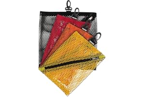 Vaultz Mesh Zipper Pouch Set - Pack of 4 - Mesh Pouch Zipper Bags for Organizing, Storage, Travel, School, Cosmetics - Small, Medium & Large Assorted Bag Sizes - Boys Asst Colors