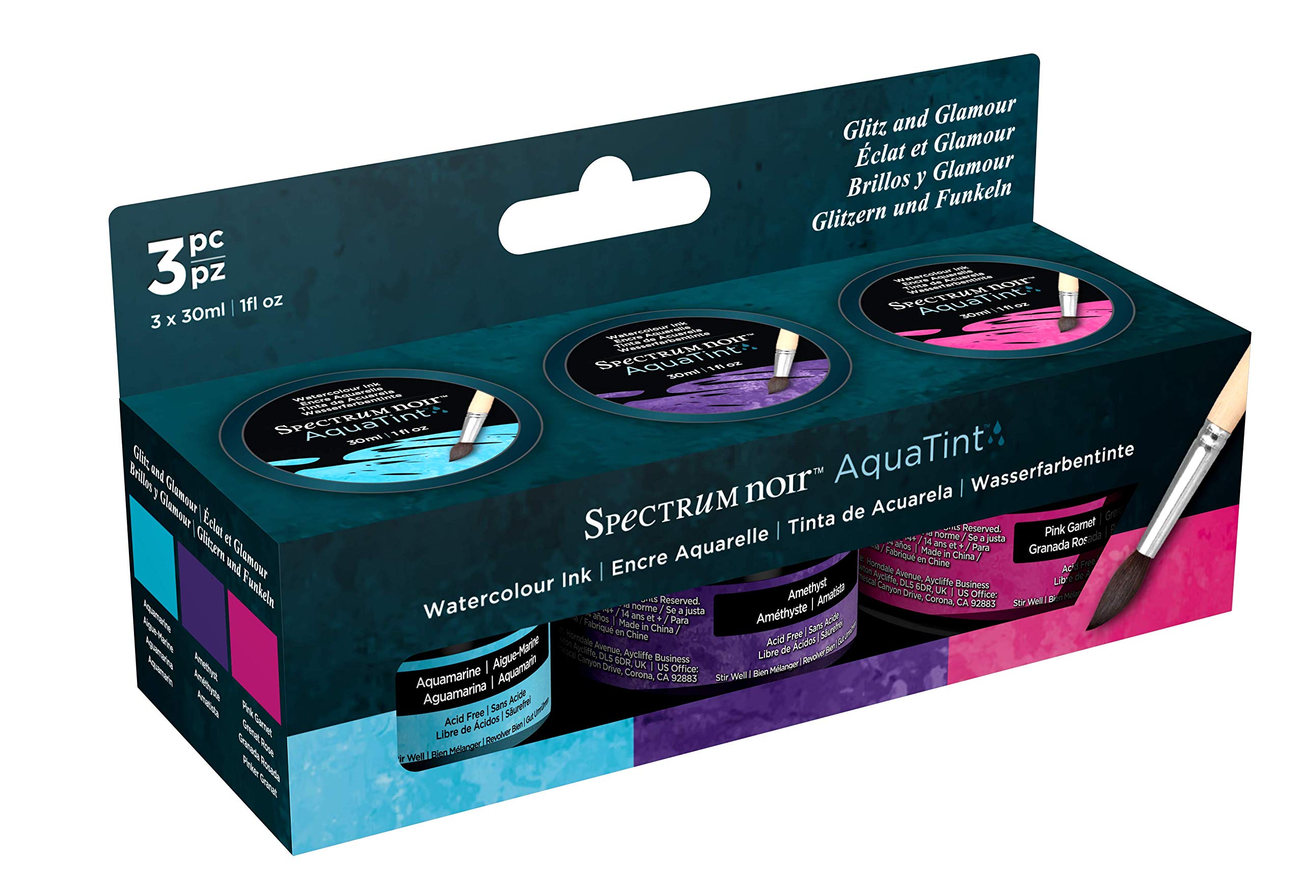 Spectrum Noir - Aquatint - Liquid Ink 30ml - Glitz and Glamour 3PK