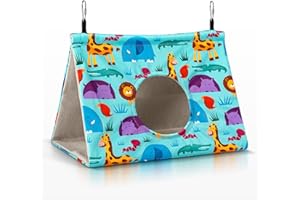 CZPET Bird Nest Budgies Hanging Hammock Bird Nest Summer Breathable Bird House Plush Shed Hut Parrots Love Birds Parrot Love Nest Large