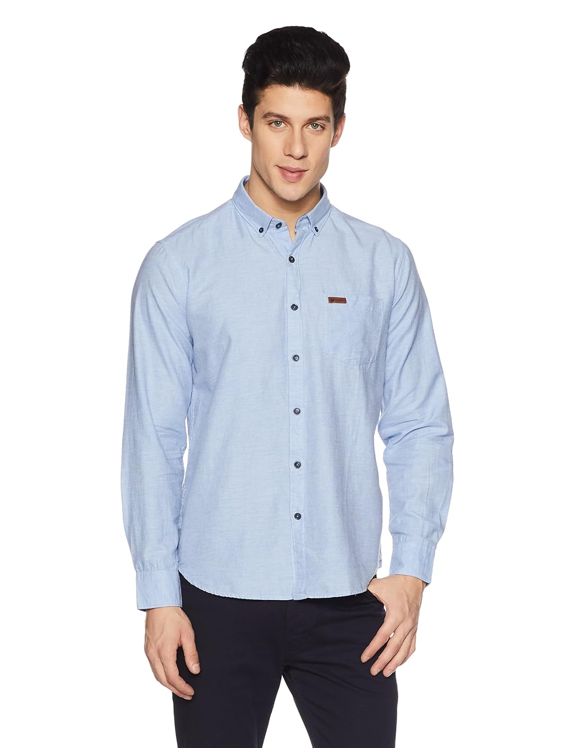symbol amazon brand men's slim fit casual shirt