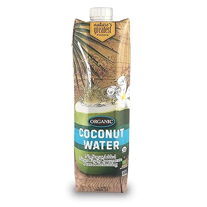 Natures Greatest Foods, agua de coco orgánica, certificado ...
