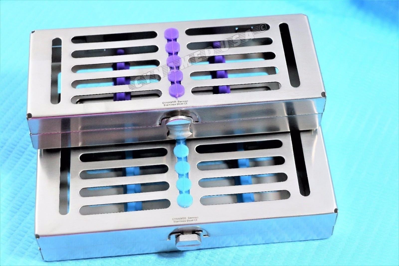 New Heavy Duty Premium German Dental Surgical Autoclave Sterilization Cassettes for 7 and 5 Instruments Set of 2 Each