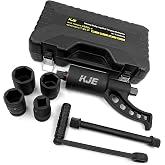 KJE Heavy Duty Torque Multiplier Wrench Set, w/ 1-5/16~1-5/8Inch Cr-v Socket (4800 N/M, 3,540 ft/lb), 1:64 Saving Lug Nut Remover Torque Wrench for Semi Truck &amp; RVs