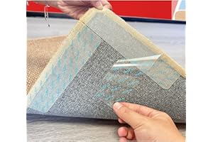 Urdar Brunnr Rug Carpet Non Slip Grippers, 12pcs Large Carpet Tape Pads Removable, Strong Adhesive No Damaging for Floor, Double Sided Rug Carpet Tape Strips