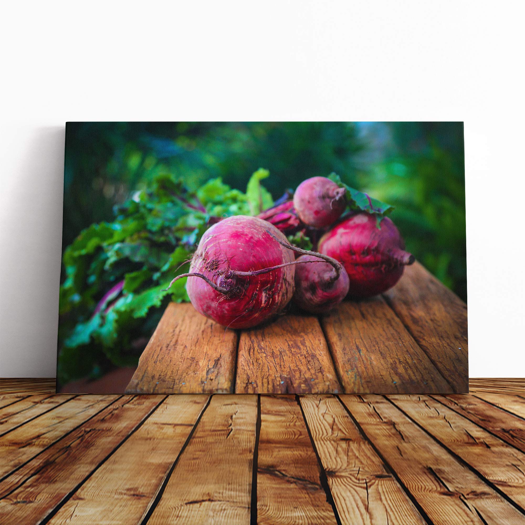 Beetroot Vegetables Canvas Print | Gallery Wrapped 30mm Frame Wall Art | 20x14 inches | Ready to Hang | Modern Picture | Living Room Bedroom Lounge Office