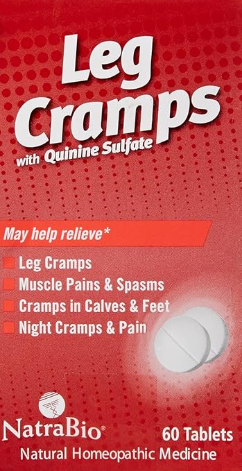 Amazon.com: NatraBio Leg Cramps with Quinine Sulfate - 60 Tablets ...