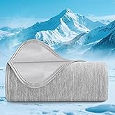 Fotgear Bamboo Cooling Blanket - Double-Sided Soft Bed Throw Summer Blankets, Breathable Cold Bed Blanket for Night Sweats Sofa Home Office - 59"x79", Light Gray