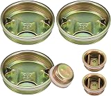 sourcing map Galvanized Steel Drum Bung Cap Set 2" 3/4" for 55 Gallon Oil Gas view 1