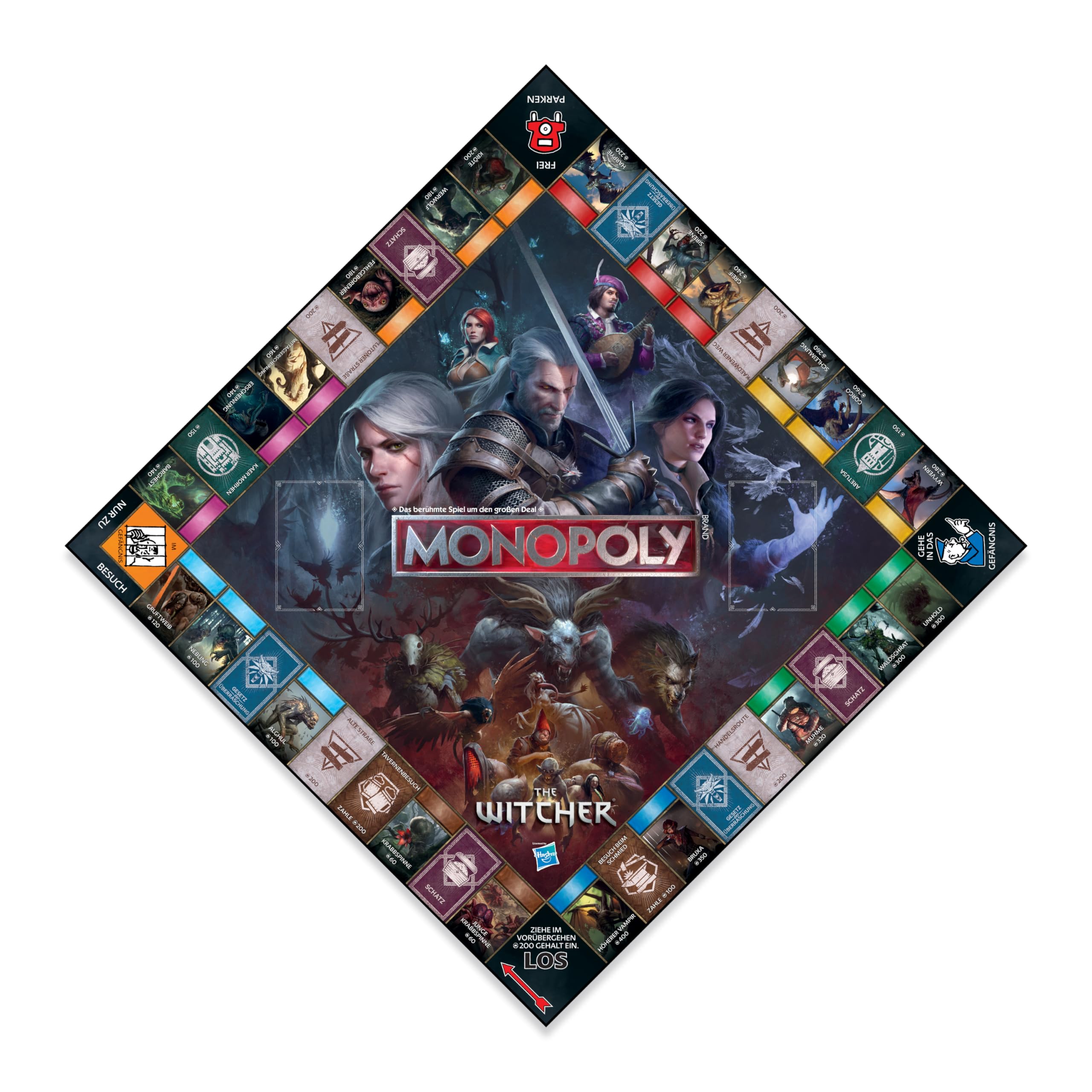Winning Moves Monopoly The Witcher Edition - Monopoly Spiel für Fans - Familienspiele Strategie Brettspiele The Witcher - 2+ Spieler ab 18+ Jahren - Deutsch 3