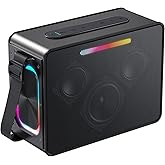 Maidsonic 100W Peak Bluetooth Speaker, Loud Wireless Portable Speaker IPX6 Waterproof Outdoor Speaker with LED Lights Powerful Stereo Sound & Deep Bass 36H Playtime, EQ Boombox for Party Camping