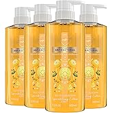 Safeguard Antibacterial Liquid Hand Soap, Micellar Deep Cleansing, Washes Away 99% Bacteria, Made with Natural Moisturizers & Skin Conditioners, PH Balanced, Sparkling Citrus Scent 15.5 oz (Pack of 4)