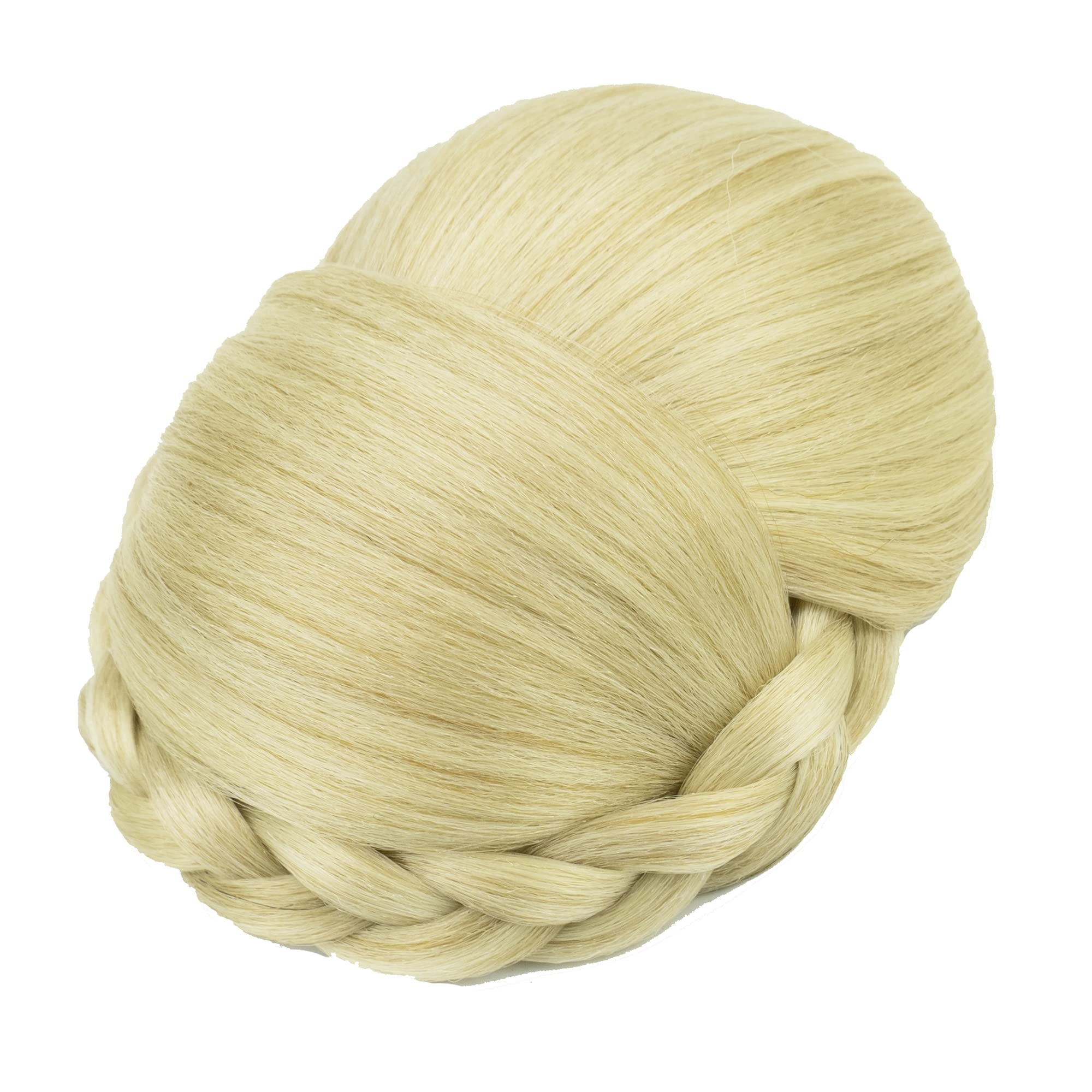 IMISSU Braided Chignon Hair Cover Donut Hair Pieces Scrunchies Hair Bun Wig Clips for Updo Styles (Blonde)
