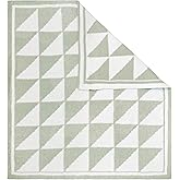 Living Textiles Chenille Baby Blanket - Sage Triangle Ultra Soft, Thick, and Versatile | Warm Blanket for Newborns, Throw Blanket for Crib, Stroller Cover | Perfect Baby Gift 30 x 40 inches