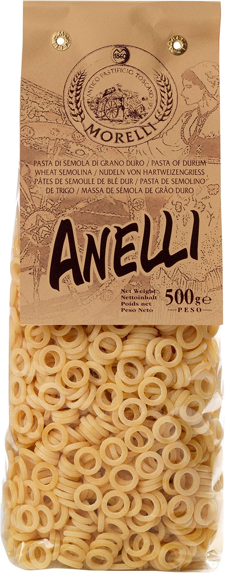 Antico Pastificio Toscano Morelli - Rings - Pack of 2 Packs (2 x 500g)