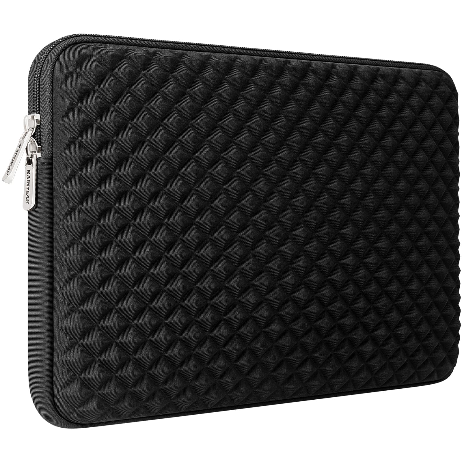 RAINYEAR 16 Inch Laptop Sleeve Specially for 16" MacBook Pro/Max M1 M2 M3 M4 M5 A3428 A3429 A2141 A2485 A2780 A2991 A3403 A3186 Diamond Foam Shock Resistant Padded Protective Case(Black)