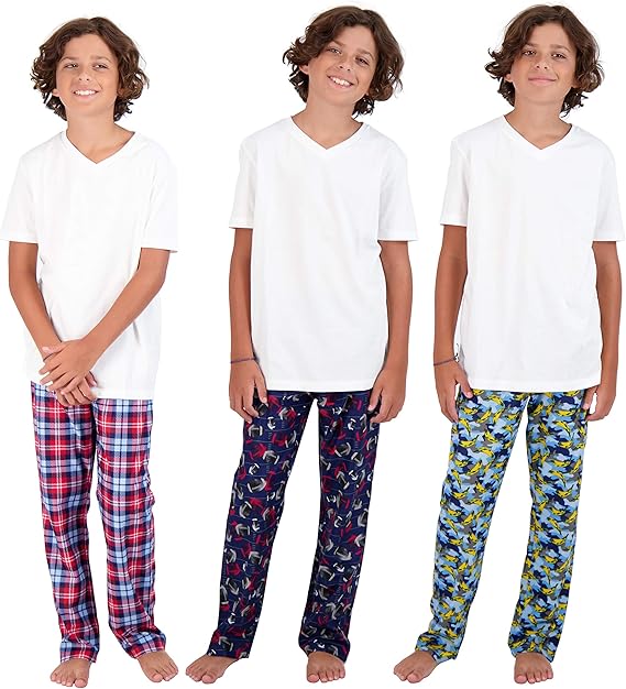 Sleep On It 3-Pack Boys Pajama Pants 