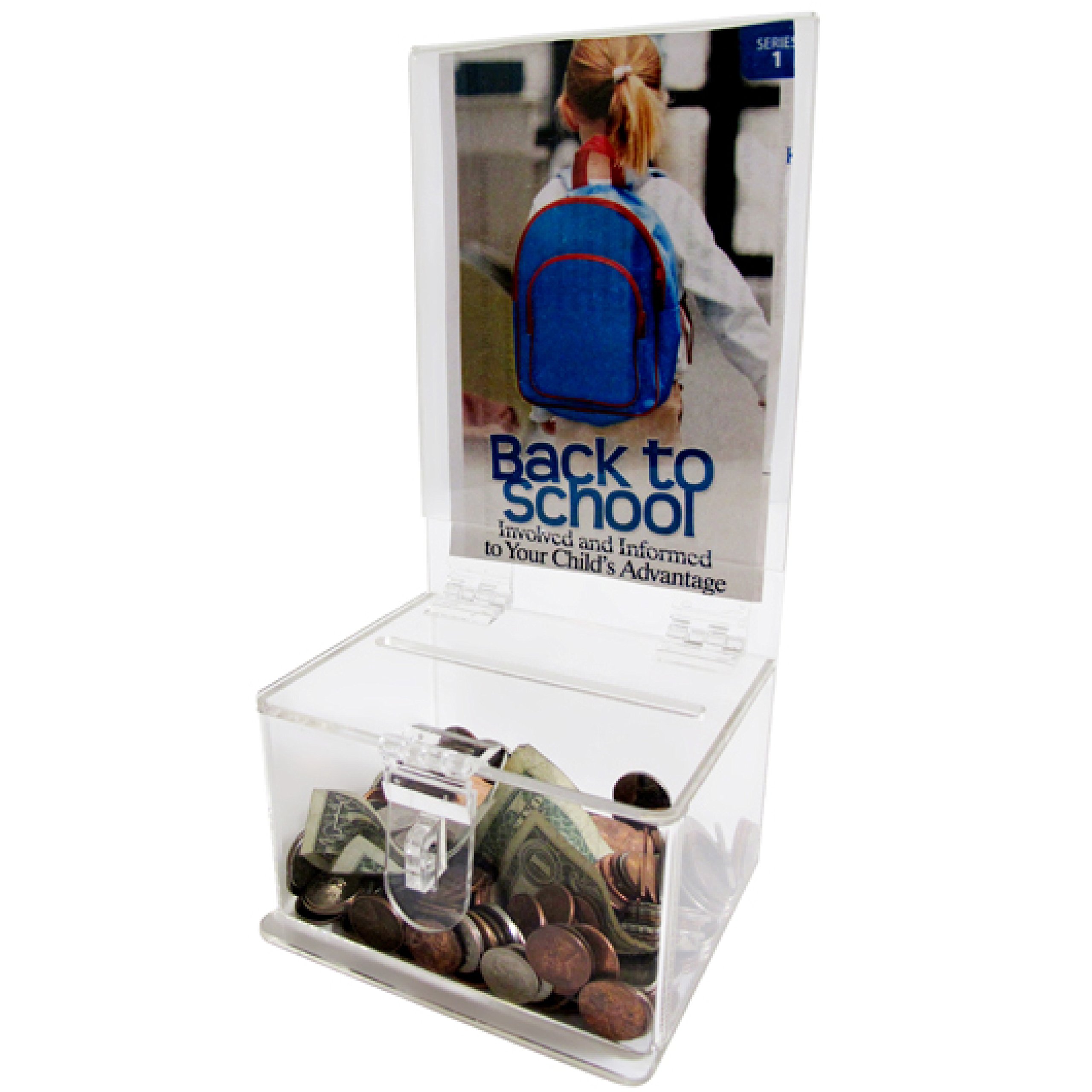 My Charity Boxes Clear Acrylic Donation Box Ballot Box Charity