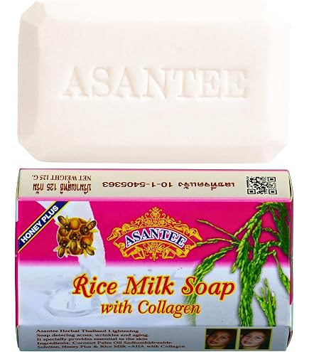 12 X 65g Thai Jam Rice Milk soap Natural gluten collagen vitamin
