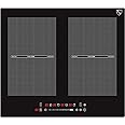 K&H SIGNATURE SERIES 4 Burner 24 Inch Built-in Induction FLEX Electric Stove Top Ceramic Cooktop SLIDER Touch Control 240V 6800W IN24-6004FLX