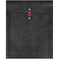 QiXin Black A4 PU Leather File Folders for Documents,Important Private File Organizer with String Tie Closure,Laptop Sleeve Notebook Case,Leather Portfolio Binder Envelopes, Filing Folder 1PC