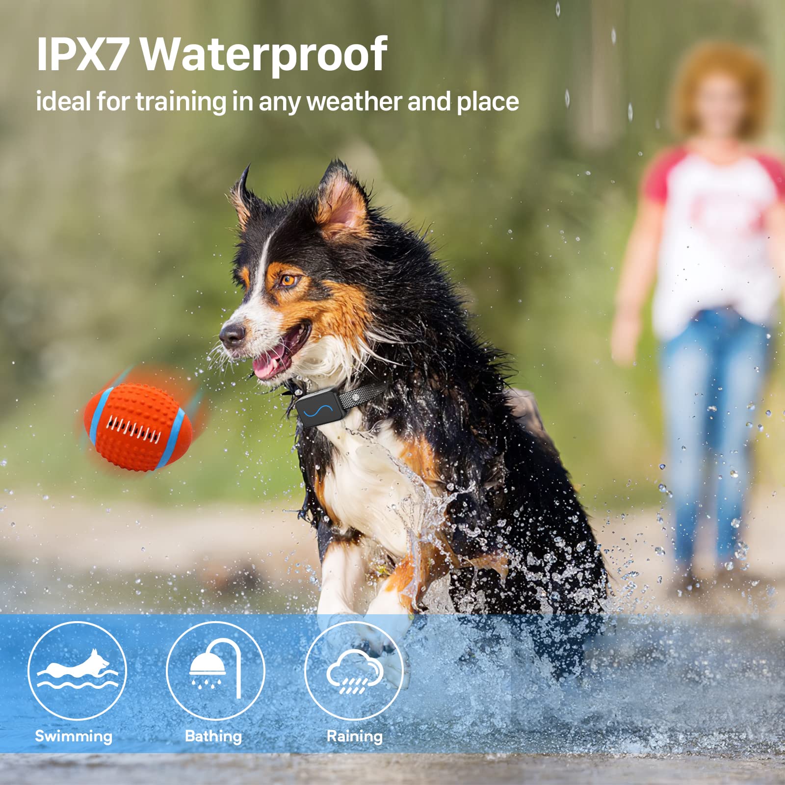 Vsezund Training Collar, Training Collar with Remote for Small, Medium, Large Dogs with Vibration, Beep, Security Lock, and Waterproof