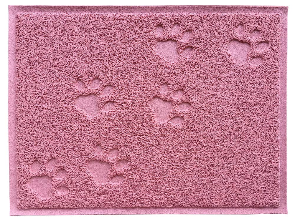 DM Cat Litter Tray Debris Catcher Mat,Pet Feeding Placemat,40x30 cm,6 Colours Available (Oldrose) — image 1