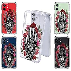 LuGeKe Hamsa Hand Print Case for iPhone 12/12