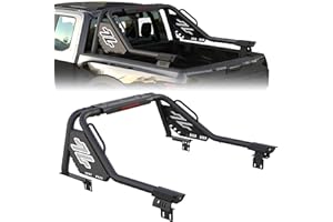 KOKSHELY Heavy-Duty Truck Roll Bar with High-Mount Brake Light for Full-Size Pickups – Fits Silverado, Ram, F-150, Tundra, Titan XD – Compatible with Open Beds & Retractable Covers with Rails