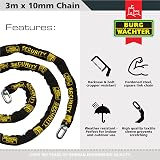 Burg Wachter GKM 10/300 10mm Gold Security Chain 3M Black Case Hardened Steel view 2
