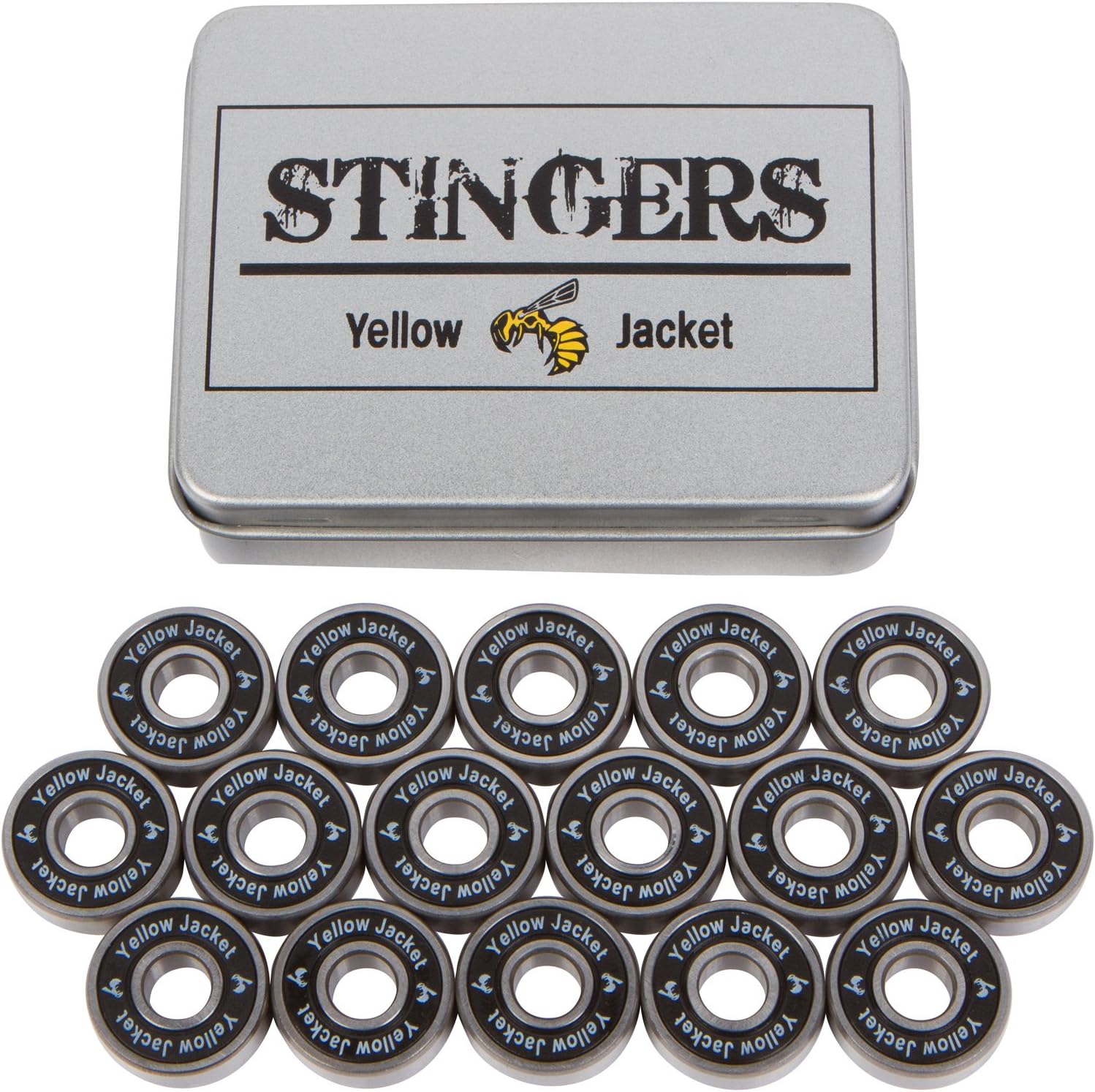 Yellow Jacket Premium Inline Skate Bearings, Roller Skate Bearings, 608