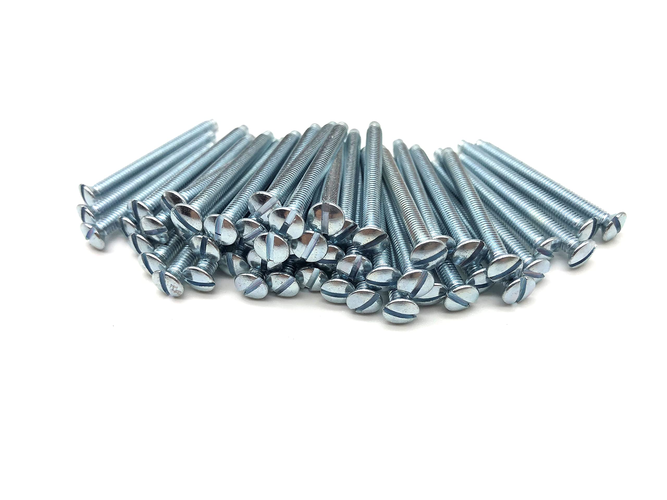 M3.5 Silver Electrical Socket Screws, 35mm, For Switches, Light Switch, Plug Sockets, 3.5mm x 35mm (50)