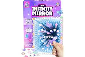 DIY Infinity Mirror Kit - Girls Crafts 8-12 Years Old DIY Kit with Lights & Custom Letters - Birthday Gift for Girls Ages 6 7