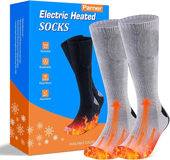Heated Sock, Electric Sock 2200MAH Camping Foot Warmer 3Gear Thermal