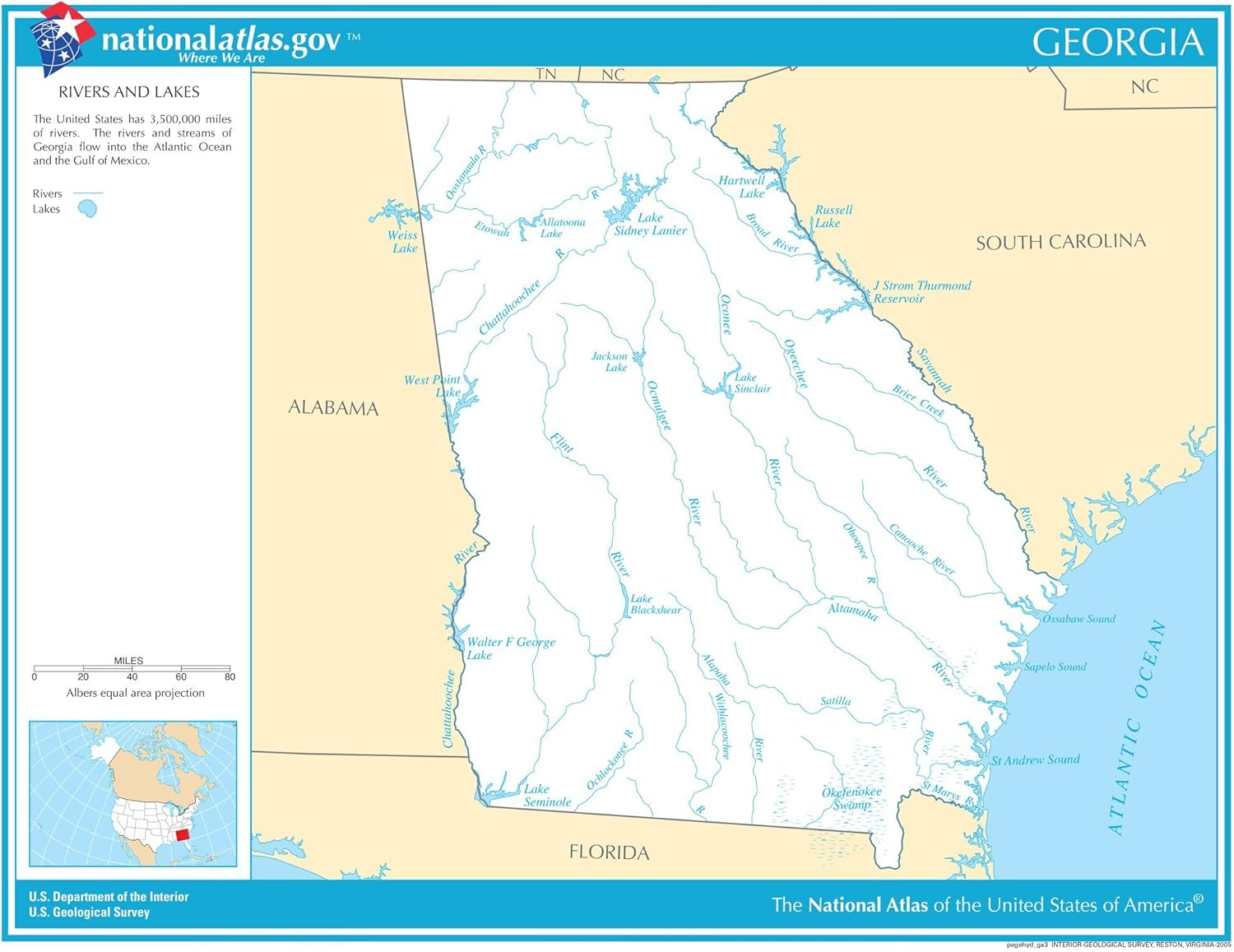 Lakes And Rivers Map