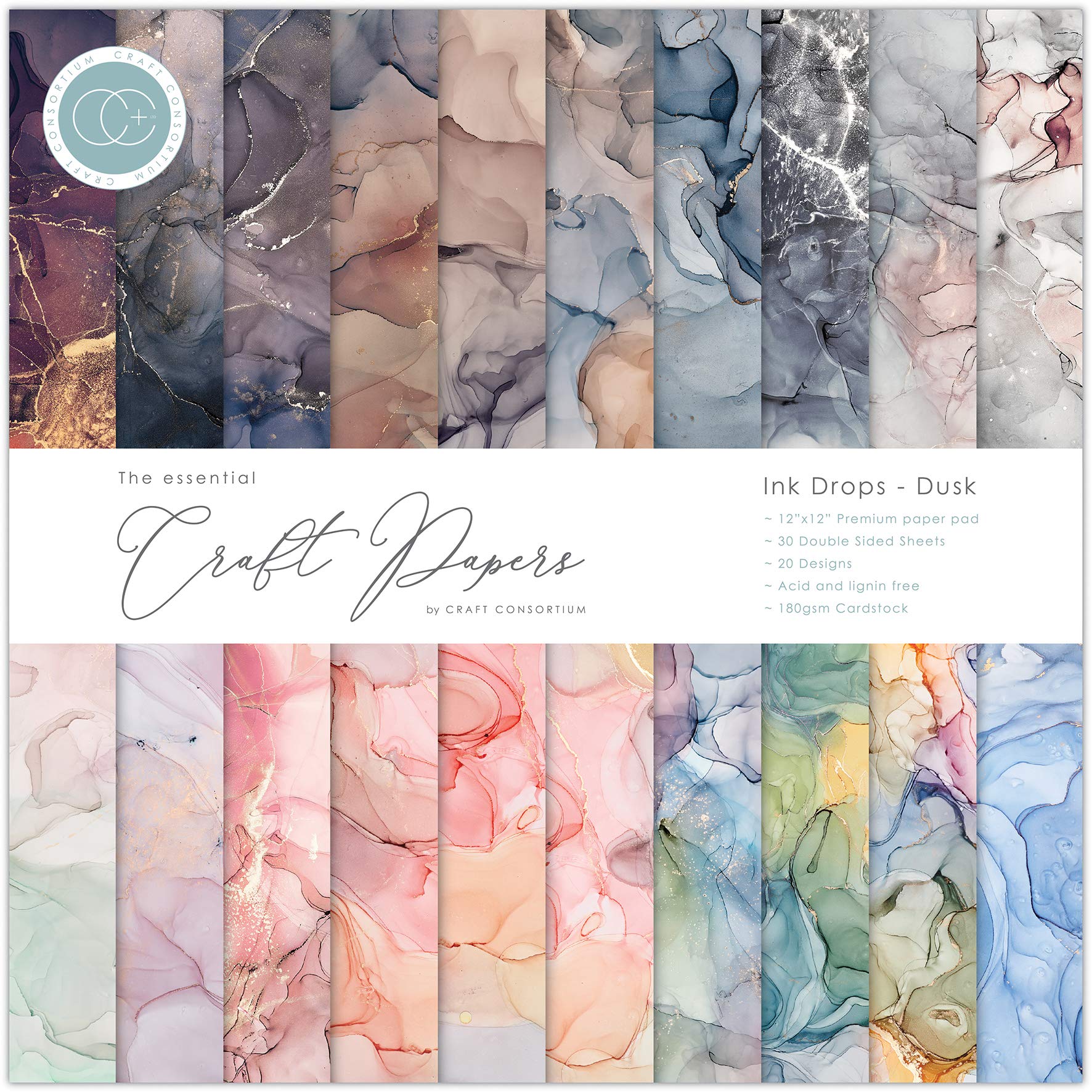 Craft Consortium - The Essential Craft Papers - Ink Drops - Dusk