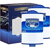 Cryspool® 06008 Filter Compatible with 6CH-940, PWW50P3 (NOT PWW50P4), FC-0359, Viking Spa Hot Tub Filter, 45 Sq. Ft Spa Filter Cartridge, 2 Pack