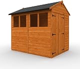 TigerFlex Shiplap Apex Shed 8x6 ft Double Door Red Cedar Garden Wooden view 7