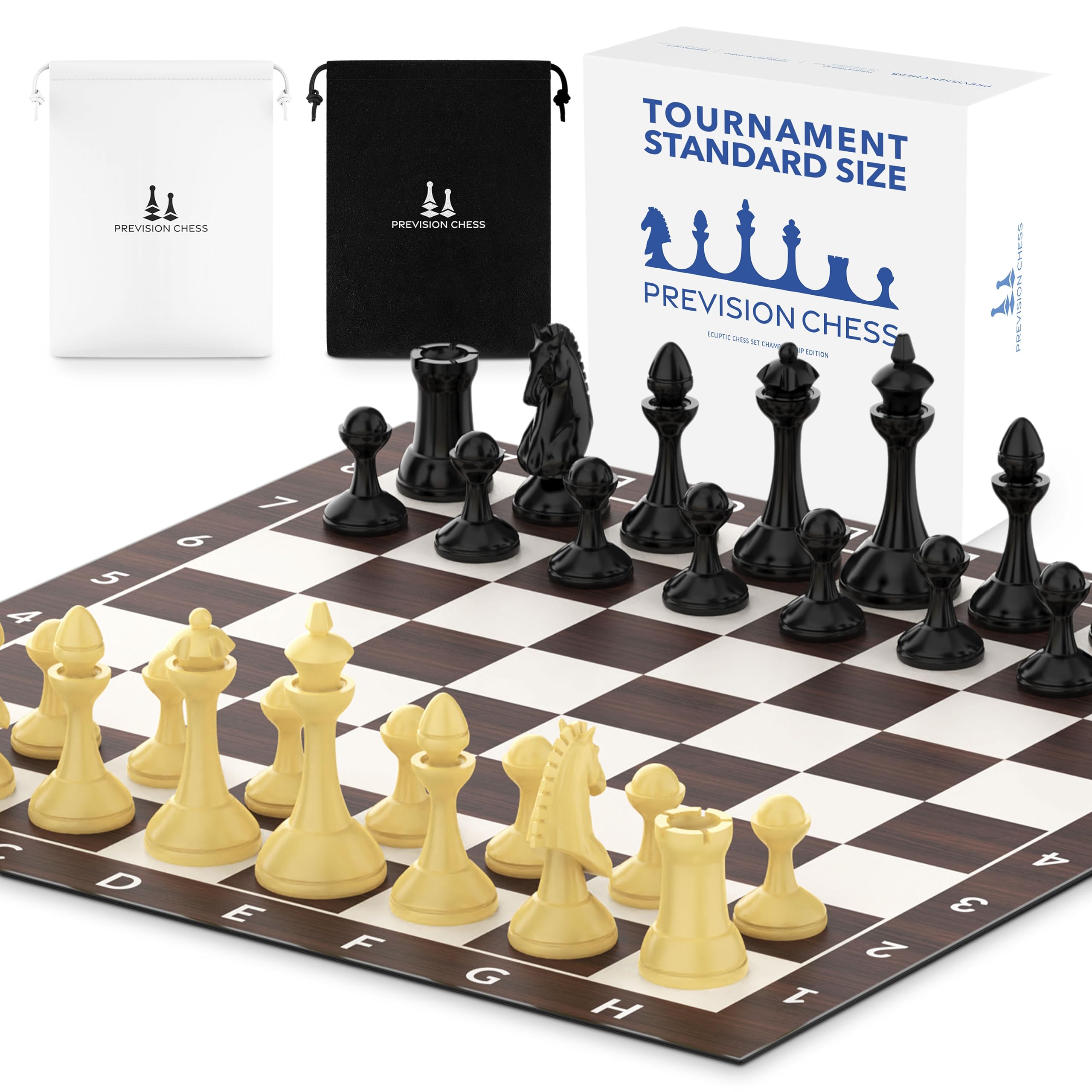 Photo 1 of Prevision Chess Ecliptic Themed Chess Set for Adults,Weighted Chess Pieces with 17" Portable Folding Chess Board,Travel Chess Set Tournament Ready
