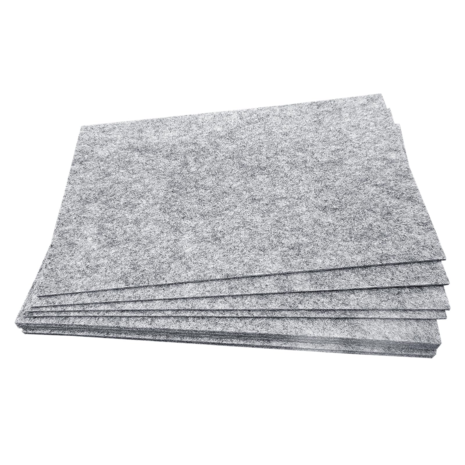 Jtnohx Stiff Felt Sheets, Colour Felt Fabric, 12pcs 2mm Thick Fabric for Crafts, 17,78×28,7cm Square Sheets for Sewing & DIY Projects (Grey)