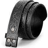 BELTROAD Western Leather Belt Strap for Men Women Cowboy Cowgirl Leather Mens Belts for Jeans Birthday Christmas Belt Gifts
