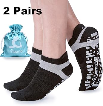 Amazon.com: Muezna - Calcetines de yoga antideslizantes para ...