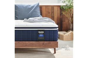 Coolvie Queen Mattresses, 12 Inch Queen Size Mattress in a Box, Hybrid Construction Individual Pocket Springs with Memory Foam, Cooler Sleep with Pressure Relief and Support