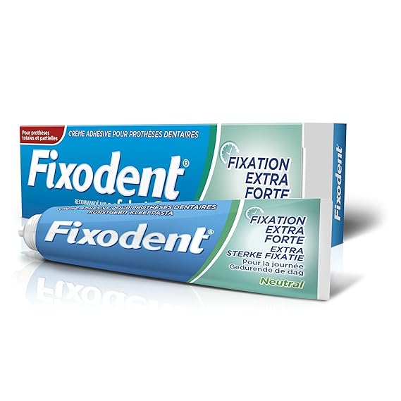 Fixodent Neutral Denture Adhesive Cream 47g Pack of 2 Amazon.co.uk