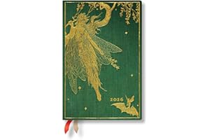 Paperblanks | 2026 Olive Fairy | Lang's Fairy Books | 12-Month Planner | Mini | Day-at-a-Time | Elastic Band | 416 Pg | 80 GSM