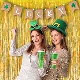Glitter Gold Foil Fringe Curtain Backdrop 2Pcs 1m x 2.5m view 2