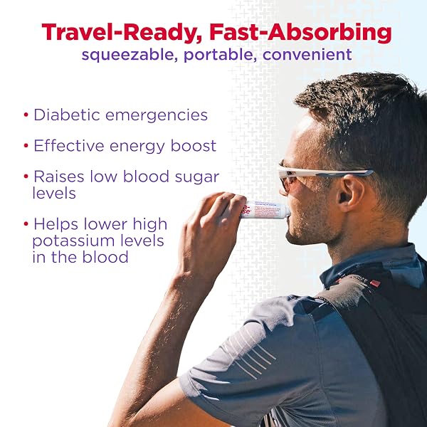 INSTA-GLUCOSE GEL, CONVENIENT FAST ACTING GLUCOSE FOR BLOOD SUGAR SUPPORT, CHERRY FLAVOR, 1.09 OZ (PACK OF 3)