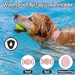 Waterproof Airtag Dog Collar Holder Compatible with