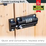 Burg-Wächter Sterling CLB110BK 110mm Combination Locking Bolt Black view 5